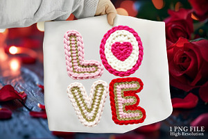 LOVE Yarn Png, Trendy Valentine Png, an Illustration by Canvas Craft