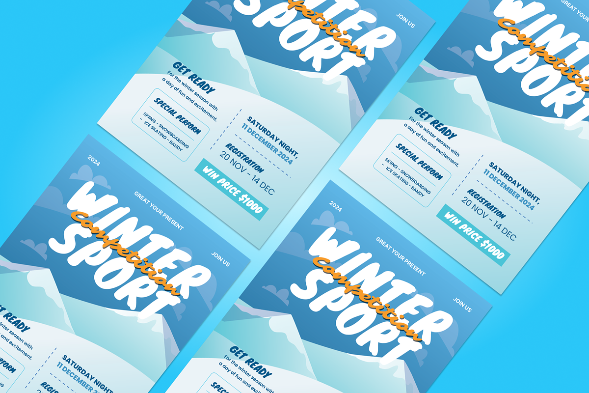 Winter Sport Competition Flyer, a Flyer Template by SquidPixey (Photo 6 of 6)