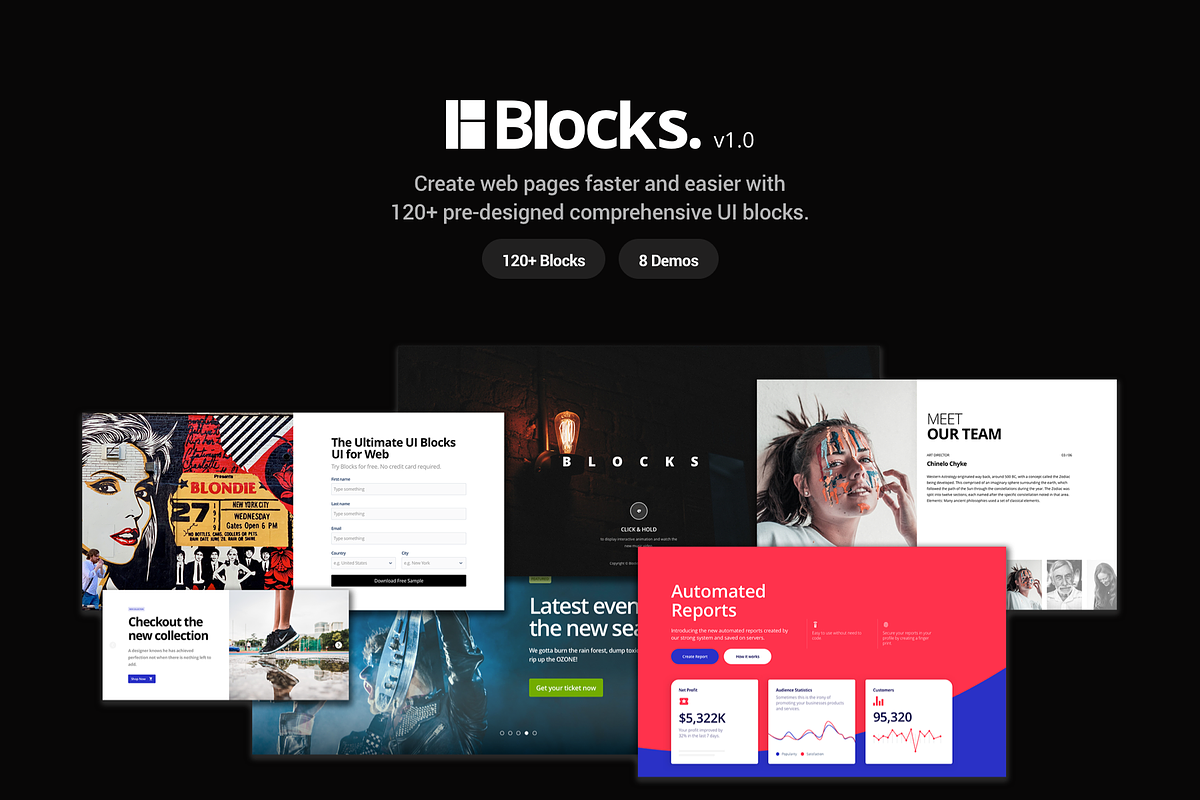 Blocks UI Kit for Sketch, an UI Kit Template by CreativesCastle (Photo 1 of 13)