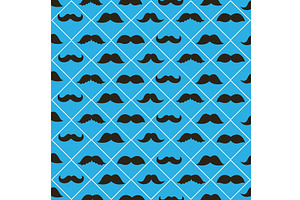 mustaches styles pattern, an Object Illustration by studiogstock