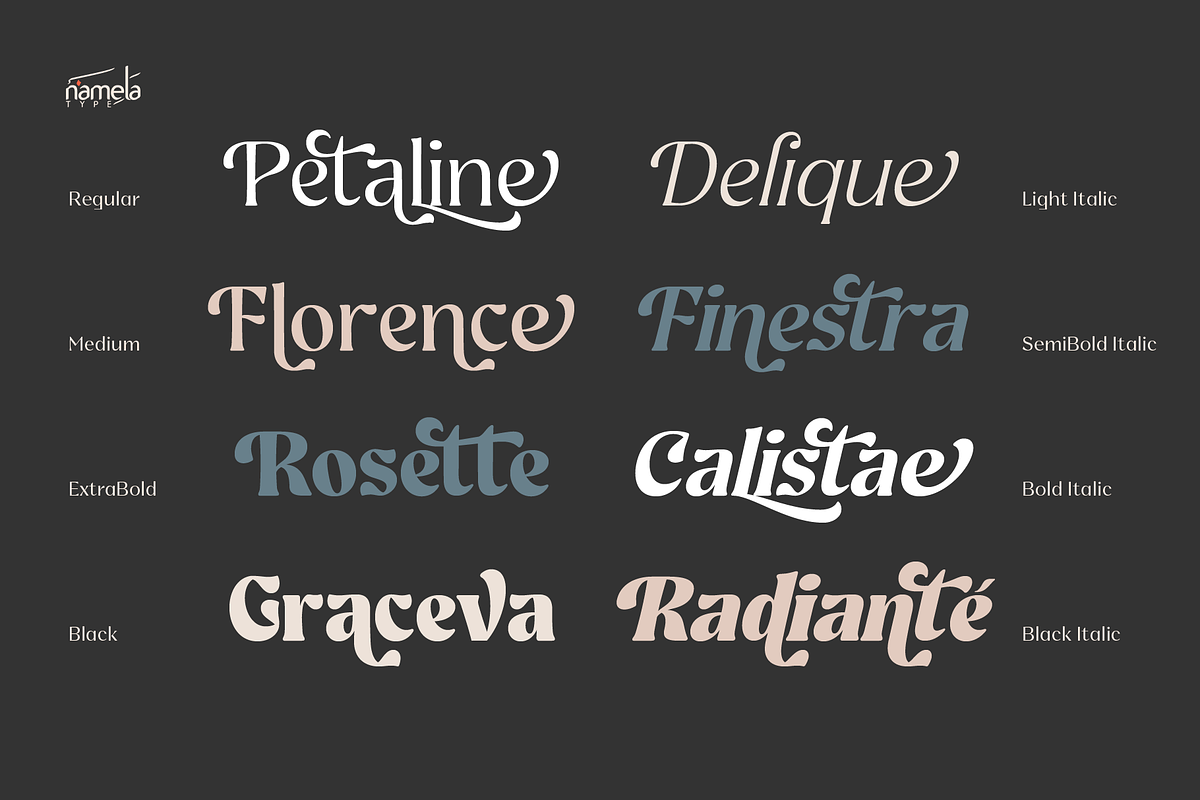 Ghadir, Botanical Display Font, a Sans Serif Font by Namela Studio (Photo 5 of 10)