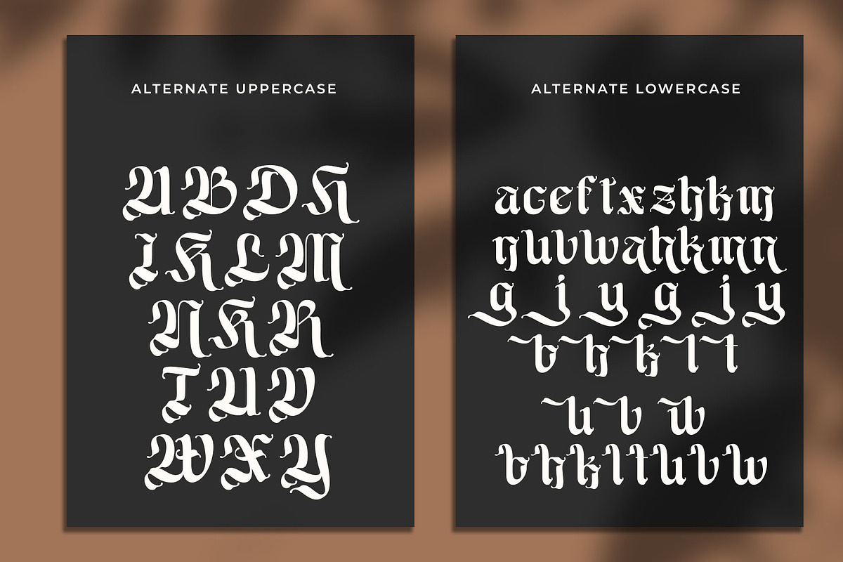 Regano Classic BlackLetter Font, a Blackletter Font by RantautypeStudio (Photo 13 of 17)