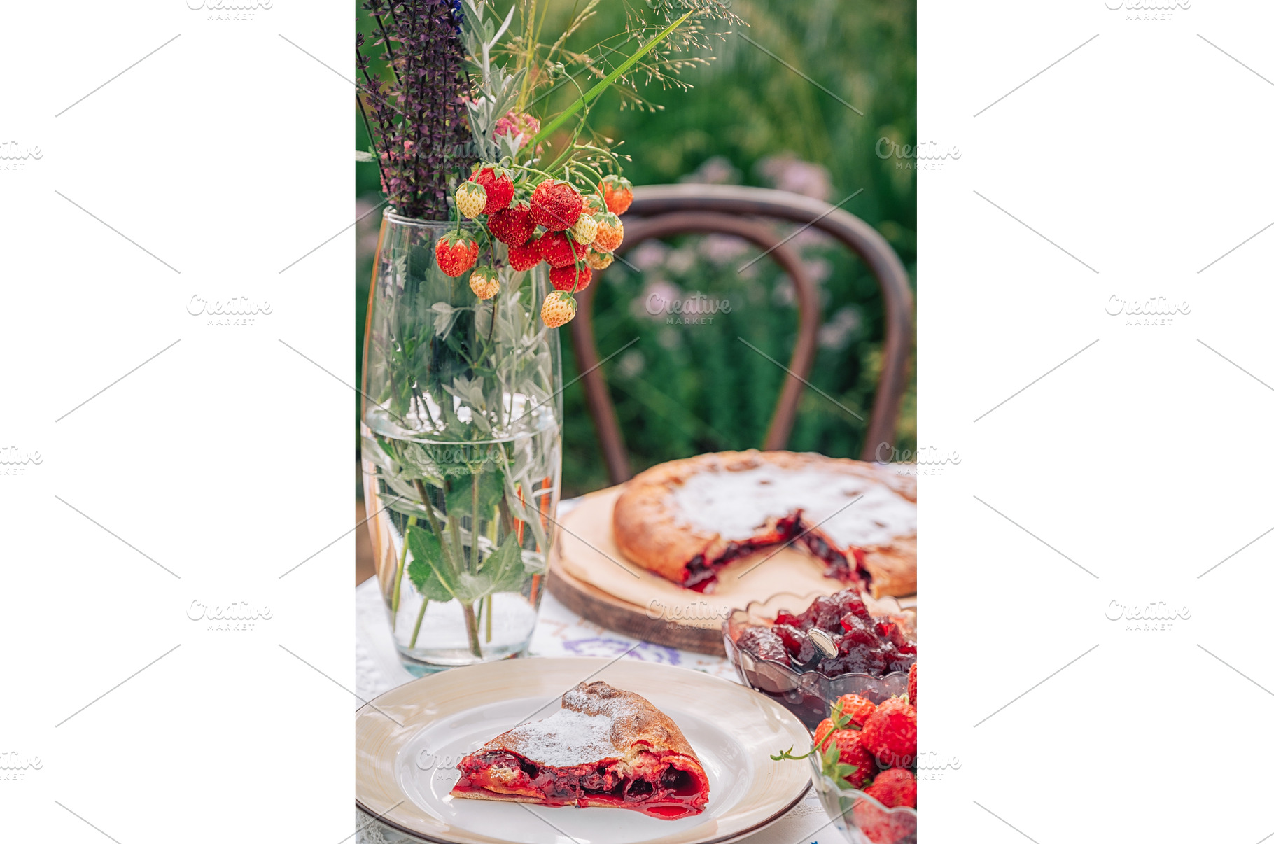 Slice of cherry pie with, a Food & Drink Photo by Jan Jack Russo Media