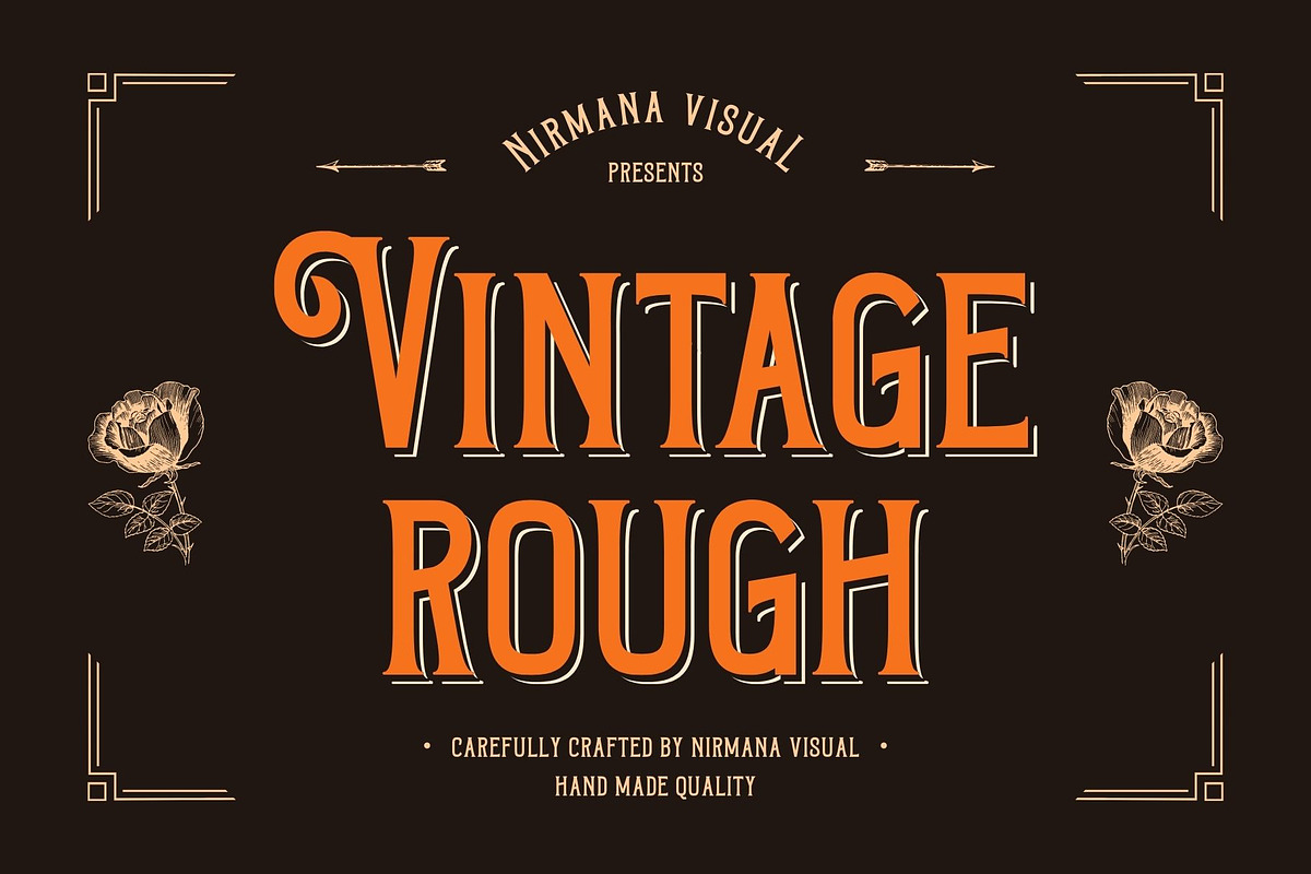 Vintage Rough, a Serif Font by Nirmana Visual (Photo 1 of 10)