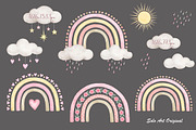 Teddy bear Baby girl Bunny Rainbow, an Animal Illustration by Solo Art Original (Thumbnail 5 of 8)
