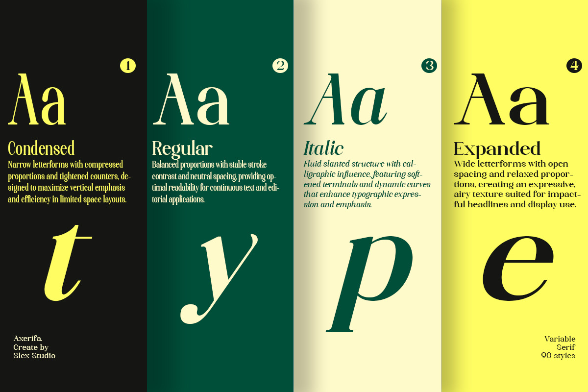 Axerifa Variable, a Serif Font by Slex Studio (Photo 8 of 12)
