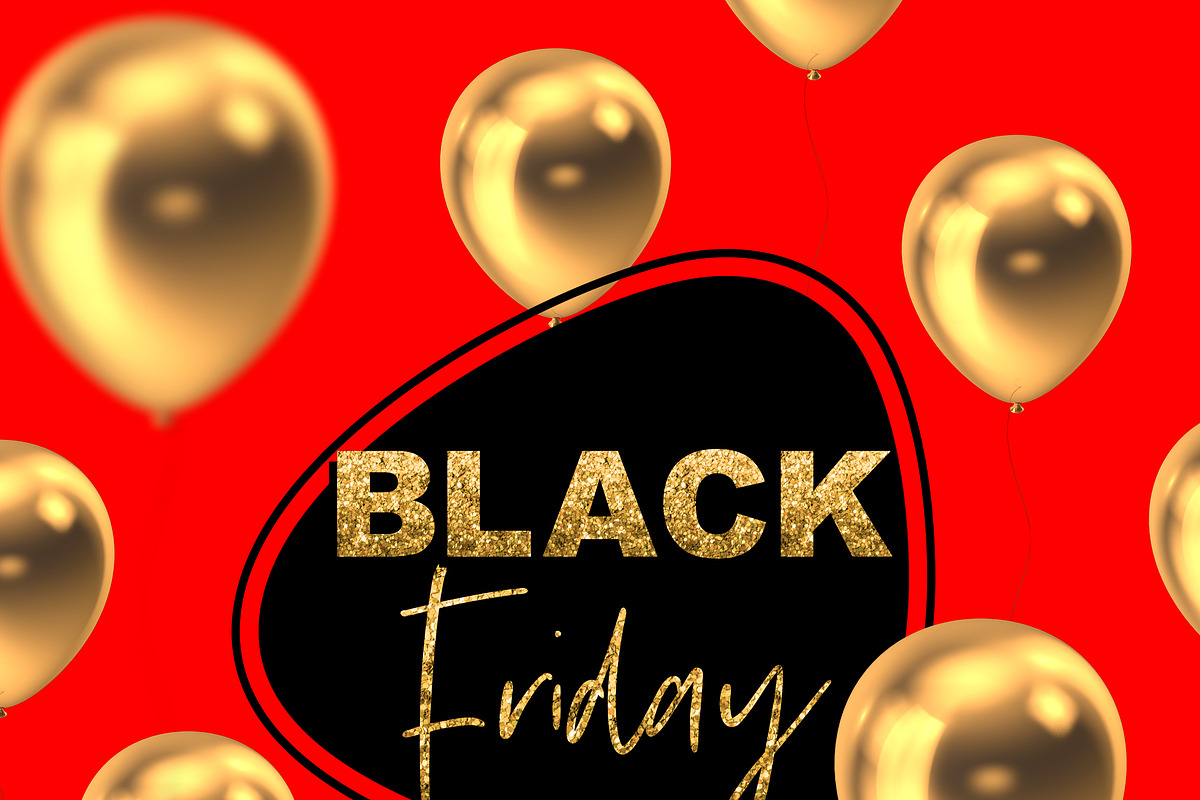 Black friday template with balloons, a Marketing Template by Love Giftery (Photo 2 of 2)