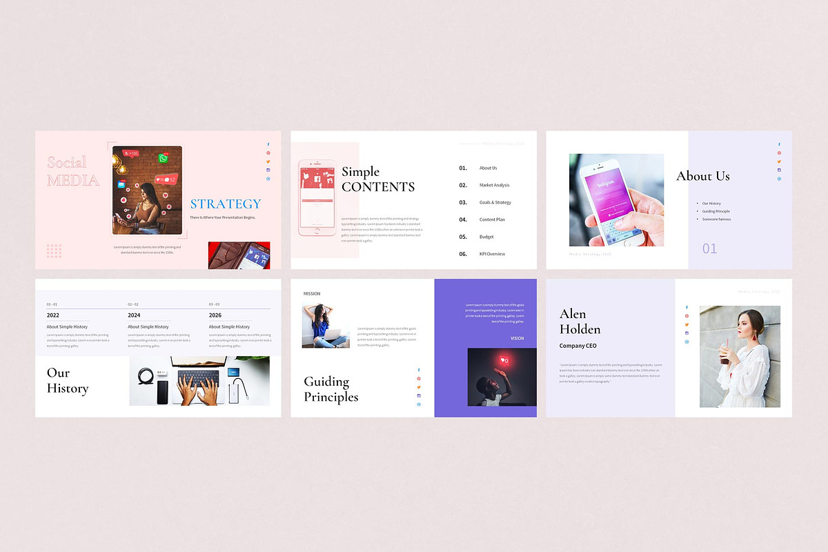 Social Media Strategy Template, a Presentation Template by E-Type (Photo 2 of 5)