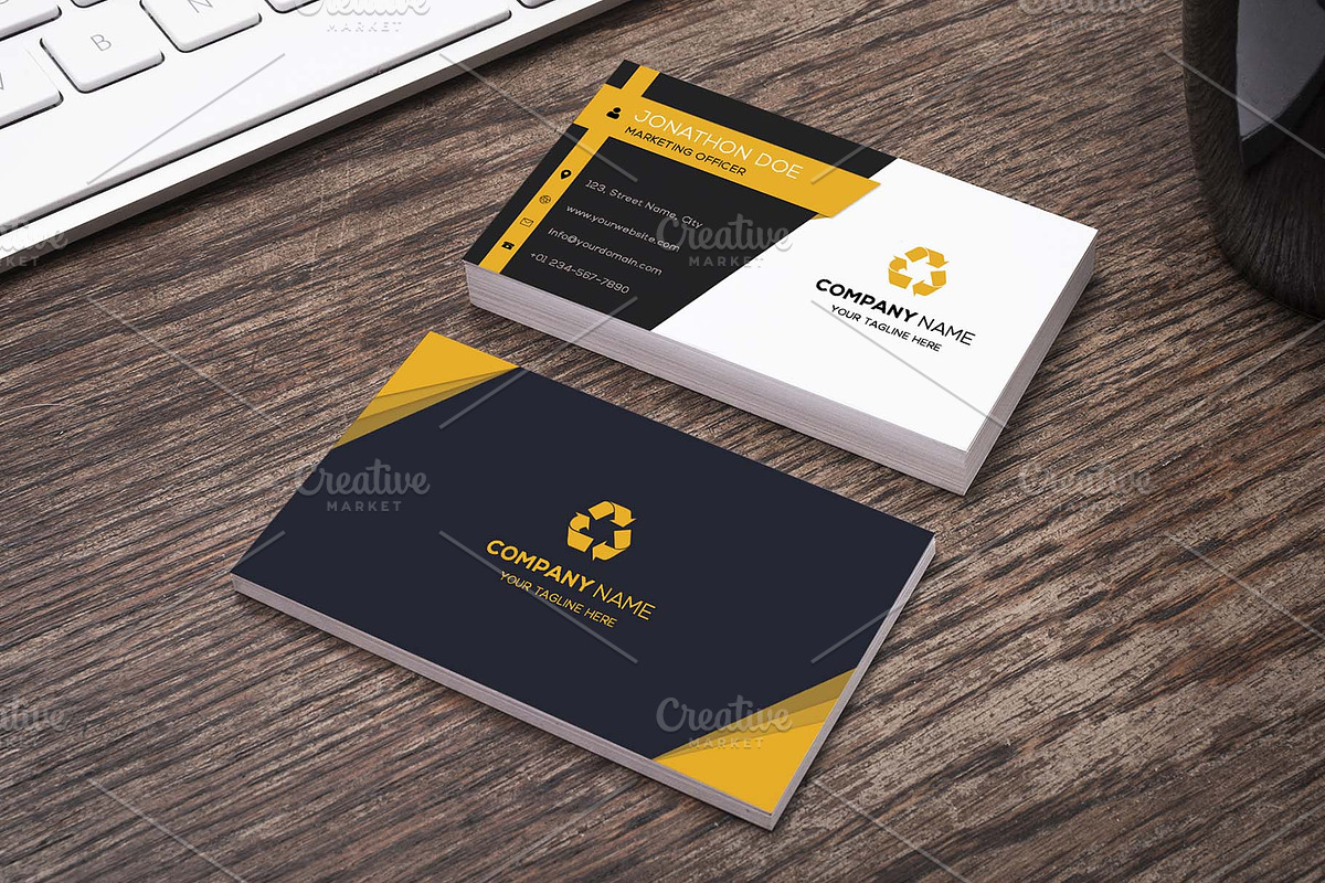 Simple Business Card Design, a Business Card Template by nandinigraphics (Photo 3 of 4)