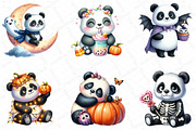 Cute Halloween Panda Clipart, an Illustration by DreamPrint404 (Thumbnail 4 of 5)