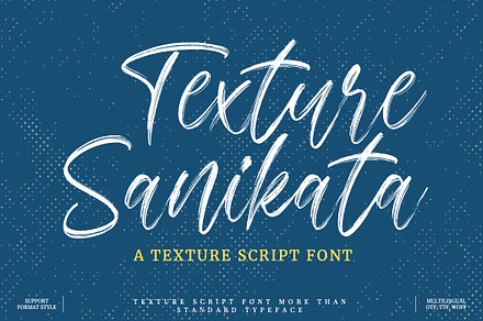 Sanikata - Texture Script Font, a Script Font by Dhabee