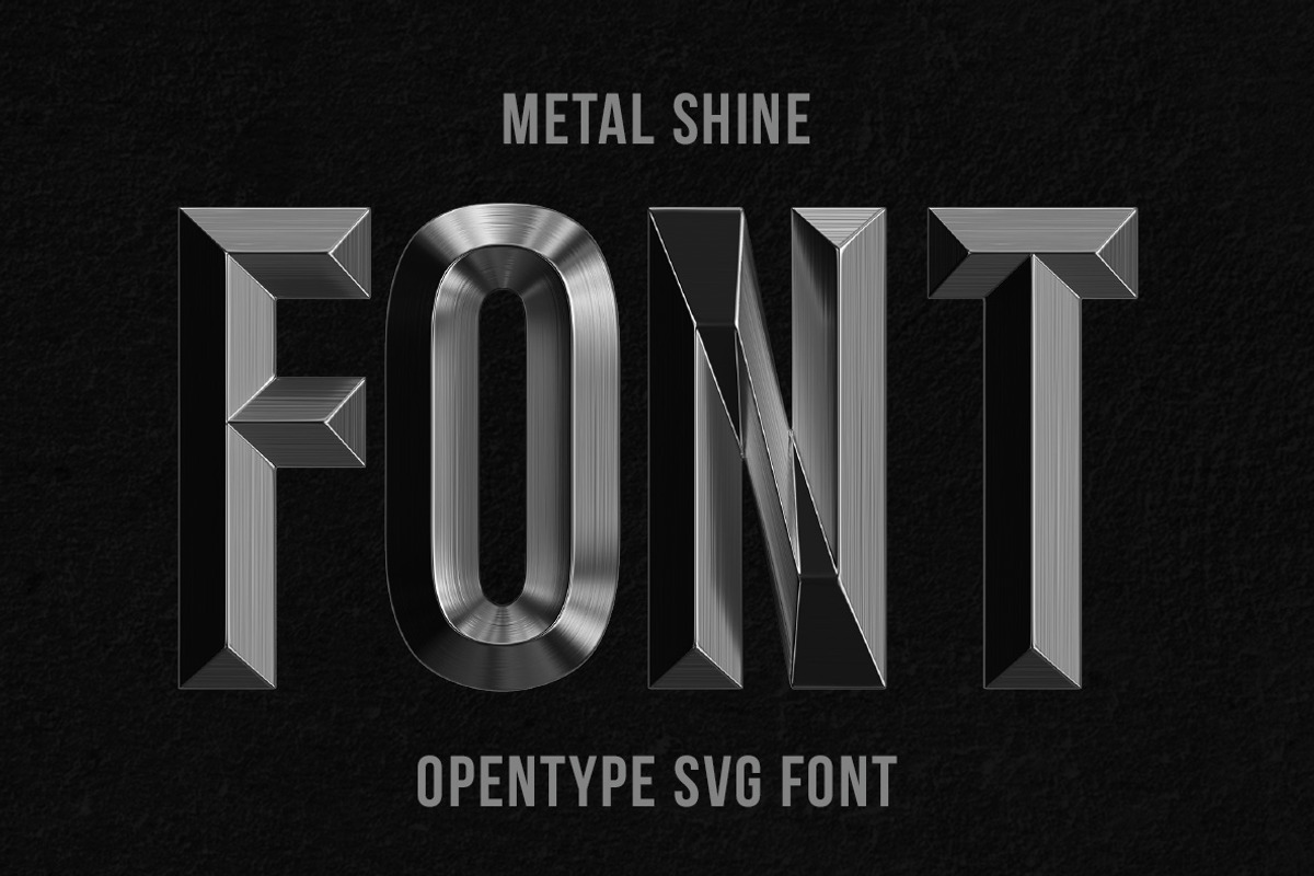 Metal Shine Font, a Font by Handmadefont (Photo 1 of 9)