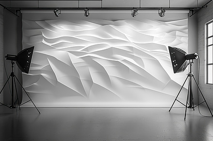 A photo studio with stylish abstract, a Photo by LOGOCREATIVE
