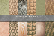 Golden Everglades Crocodile Patterns, a Pattern Graphic by Blixa 6 Studios (Thumbnail 1 of 5)
