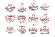 Set of logo Bowling, a Branding & Logo Template by Lettering_Logo (Thumbnail 3 of 5)