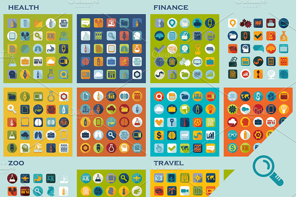 16 Sets Health Finance Zoo Travel