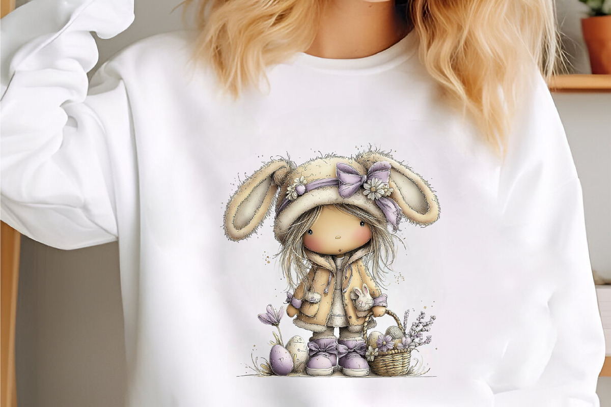 Whimsical Easter Kids Clipart, an Illustration by designcity5 (Photo 3 of 4)