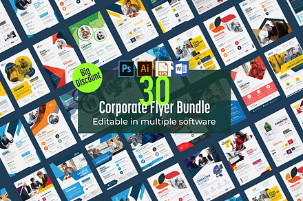 Flyer Bundle, a Flyer Template by Cristal Pioneer