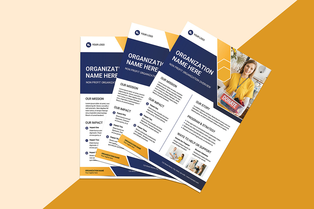 Organization Fact Sheet, Psd & Word, a Flyer Template by retrographix (Photo 4 of 5)
