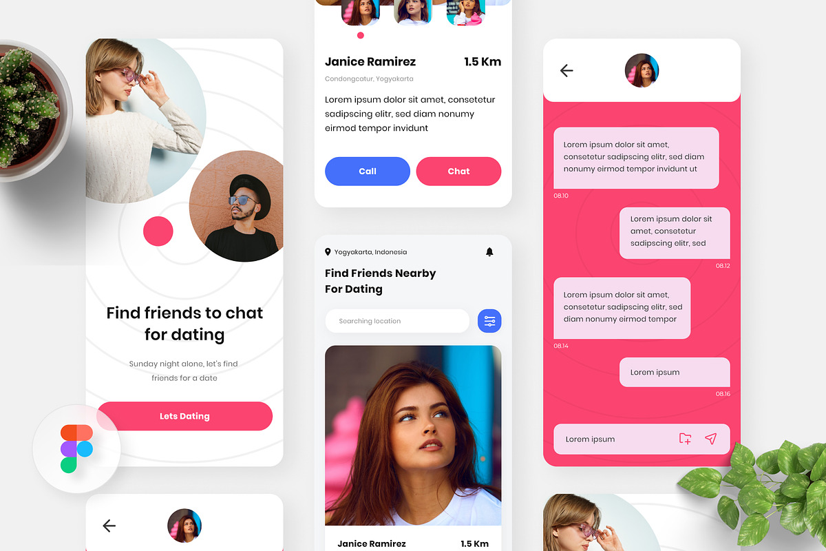 Malming - Dating Design App, an UI Kit Template by Panen Creative (Photo 1 of 3)