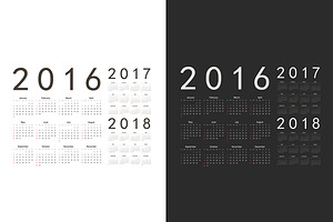 Collection Of Vector Calendars