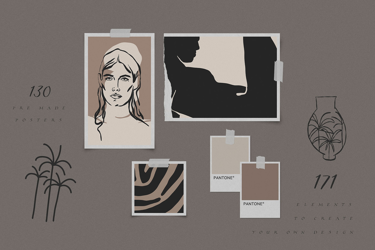 Feminine abstract poster gallery, a Person Illustration by Anastasy_helter (Photo 4 of 32)