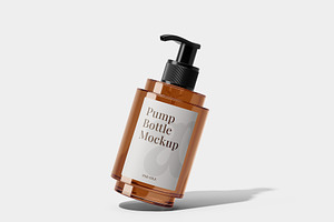 Cosmetic Pump Bottle Mockup