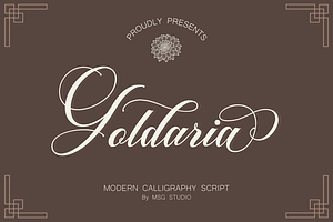 Goldaria, a Script Font by MSG Studio