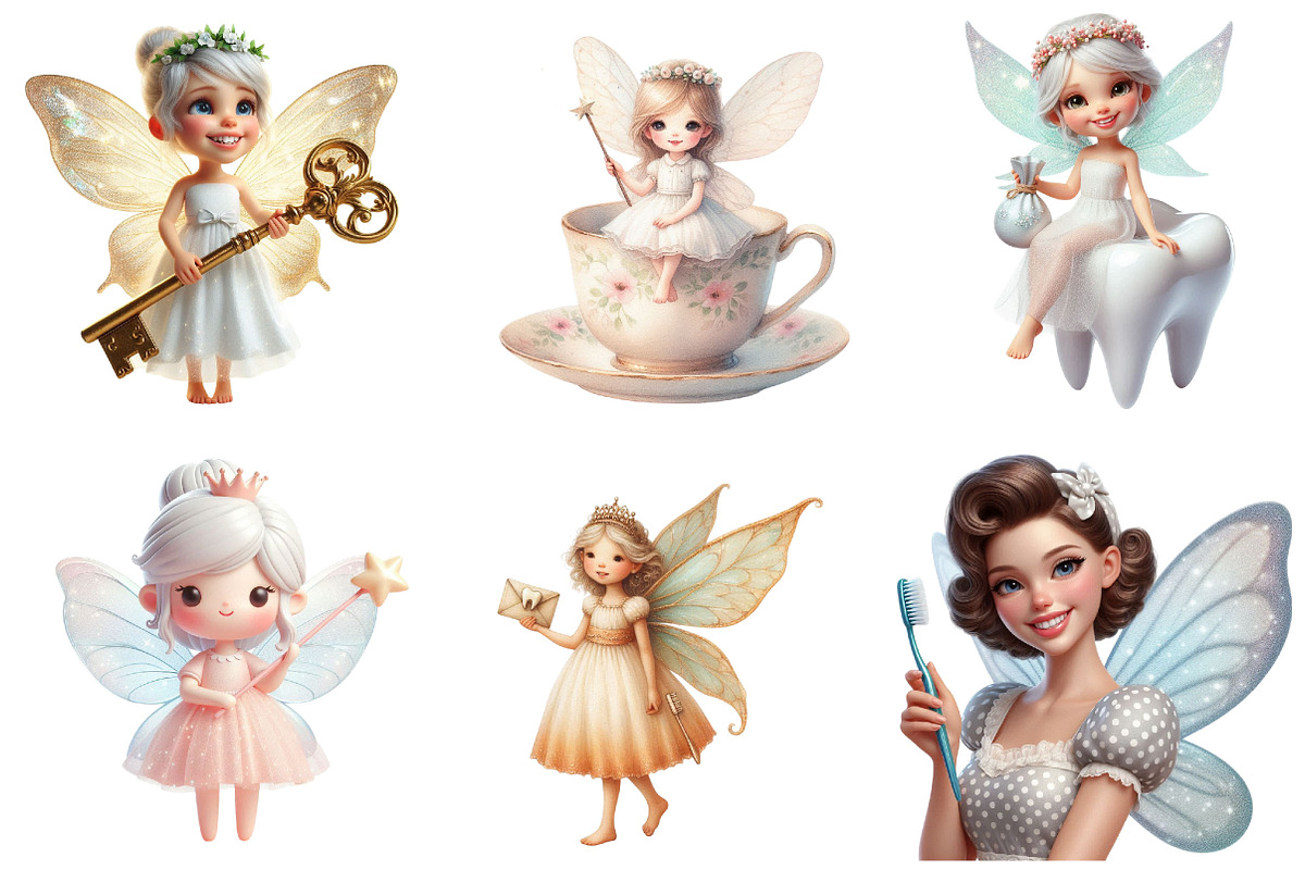 Mascot Cute Tooth Fairy Clipart, a Graphic by CitraGraphics (Photo 3 of 4)