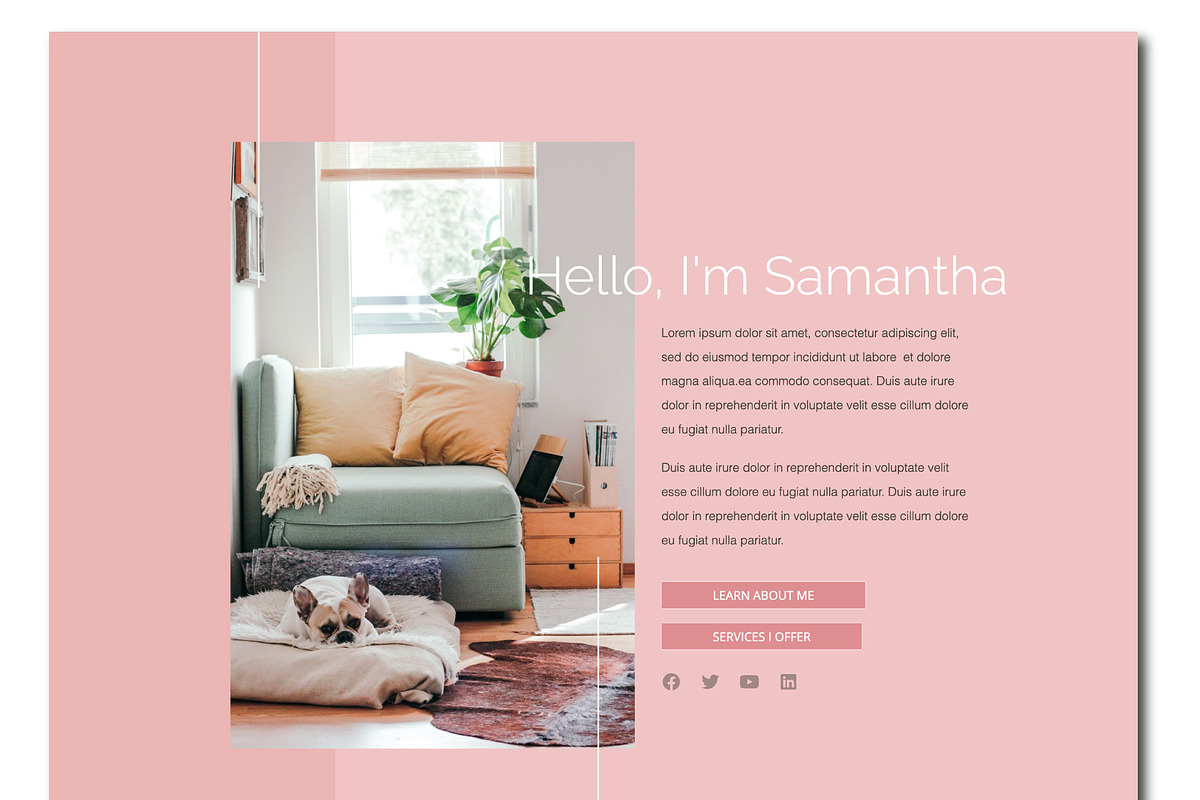 Samantha // Modern WP Template, a WordPress Template by by Masselyn (Photo 2 of 3)