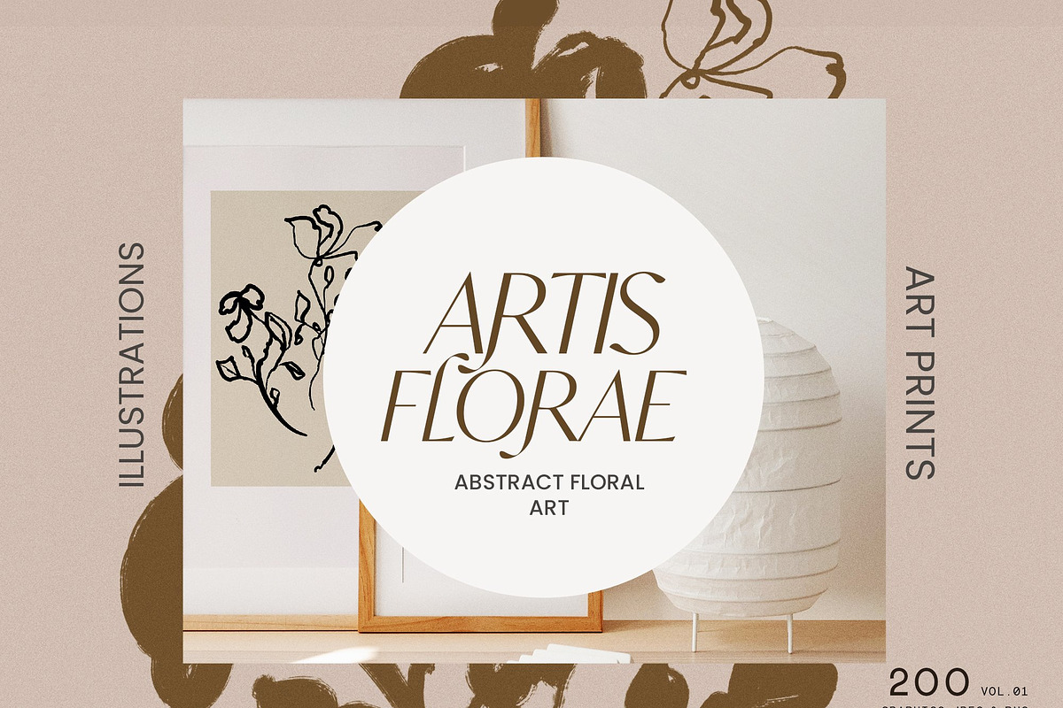Artistic Abstract Floral Line Art, an Illustration by Laras Wonderland (Photo 9 of 9)