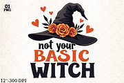Not Your Basic Witch Sublimation, a Graphic by Libby Wishes (Thumbnail 1 of 5)