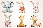 Soft Pastel Baby Animals Art, a Decorative Illustration by Housui Patterns (Thumbnail 7 of 19)