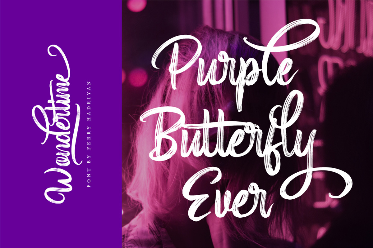 Wondertime - Handwriting Script Font preview 2