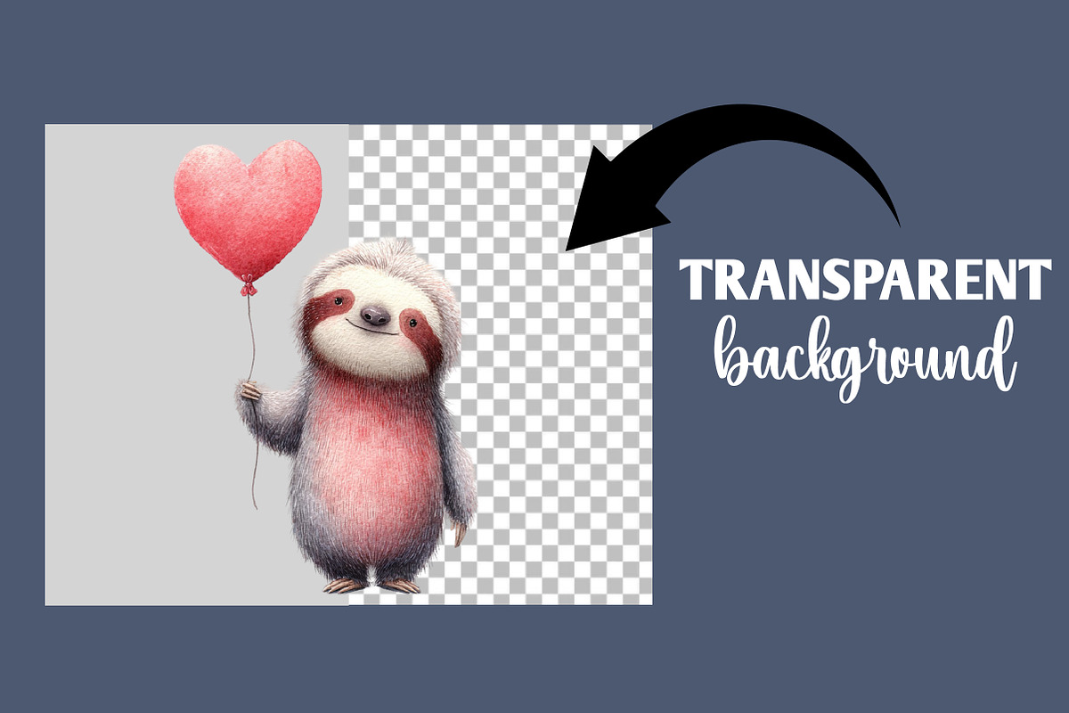 Valentine Sloth Clipart, an Illustration by Designworld (Photo 5 of 6)