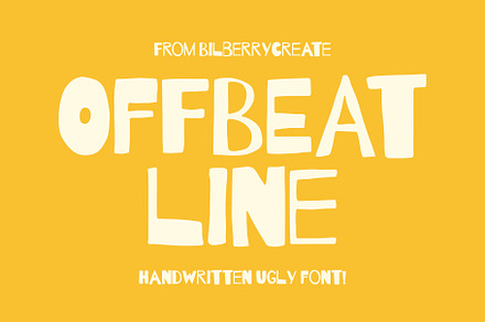 OFFBEAT LINE UGLY SANS, a Handwritten Font by BilberryCreates