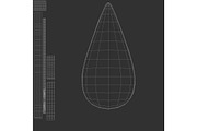 Black Drop Earring Jewelry 3D Model, an Object 3D Model by rebrandy (Thumbnail 6 of 9)
