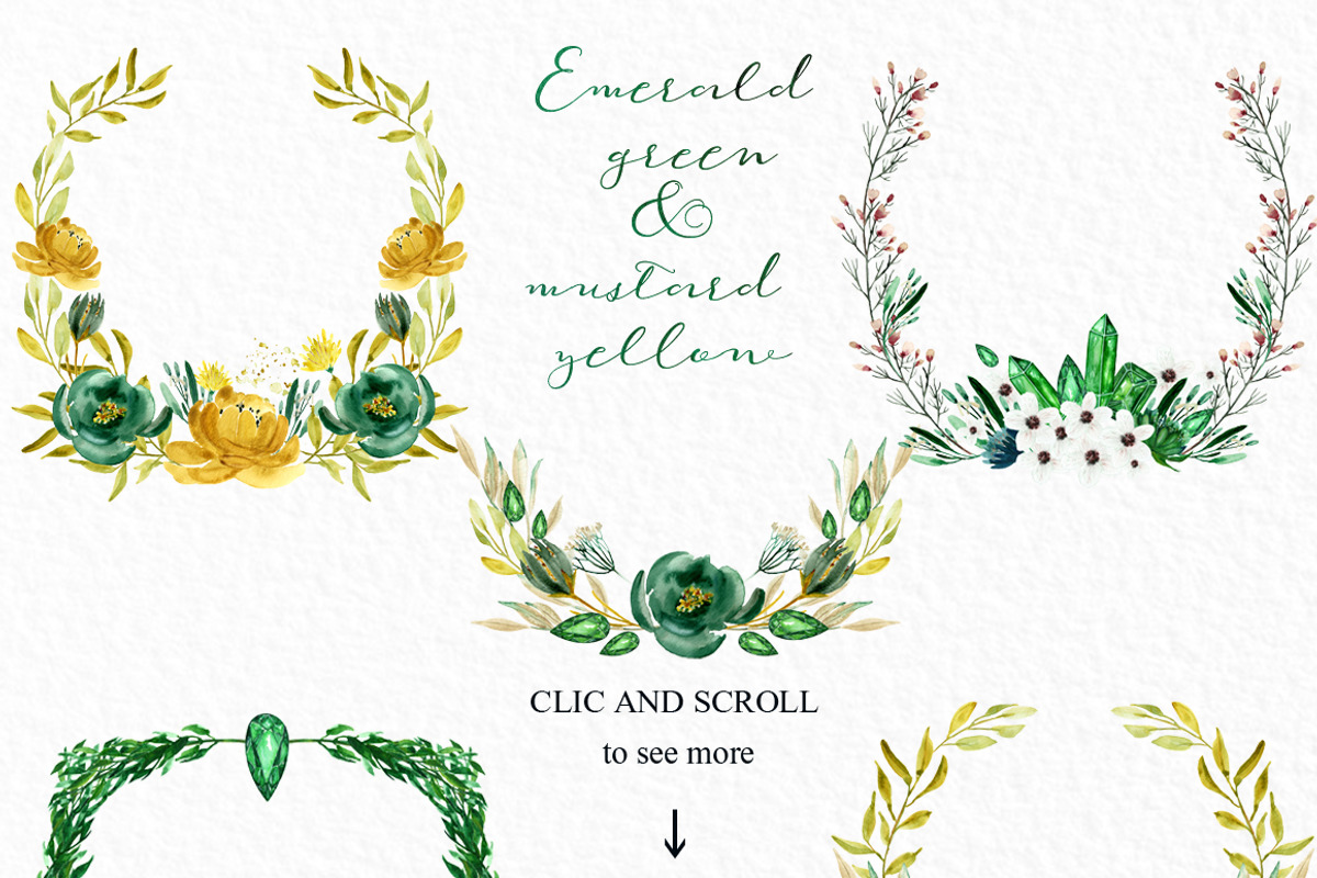 Emerald green & mustard yellow, an Illustration by LABFcreations (Photo 4 of 10)