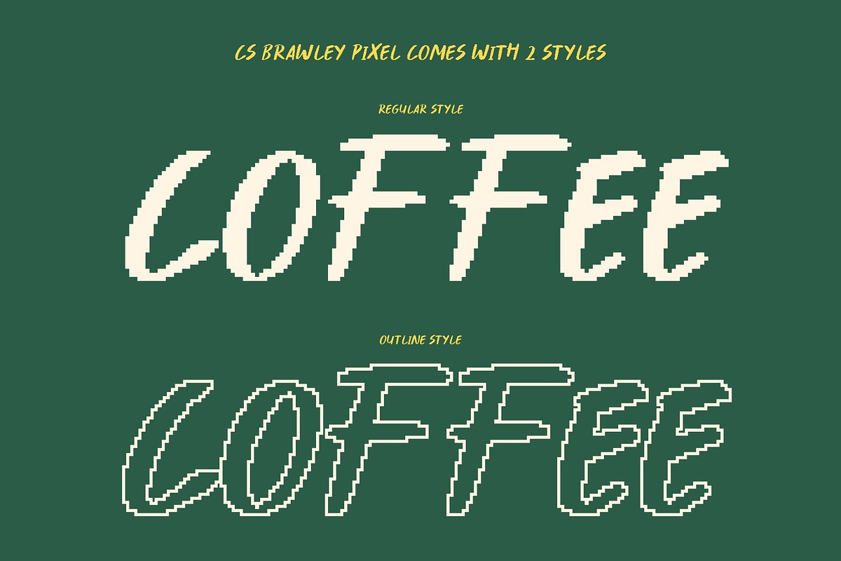 CS Brawley Pixel, a Sans Serif Font by Craft Supply Co. (Photo 4 of 8)