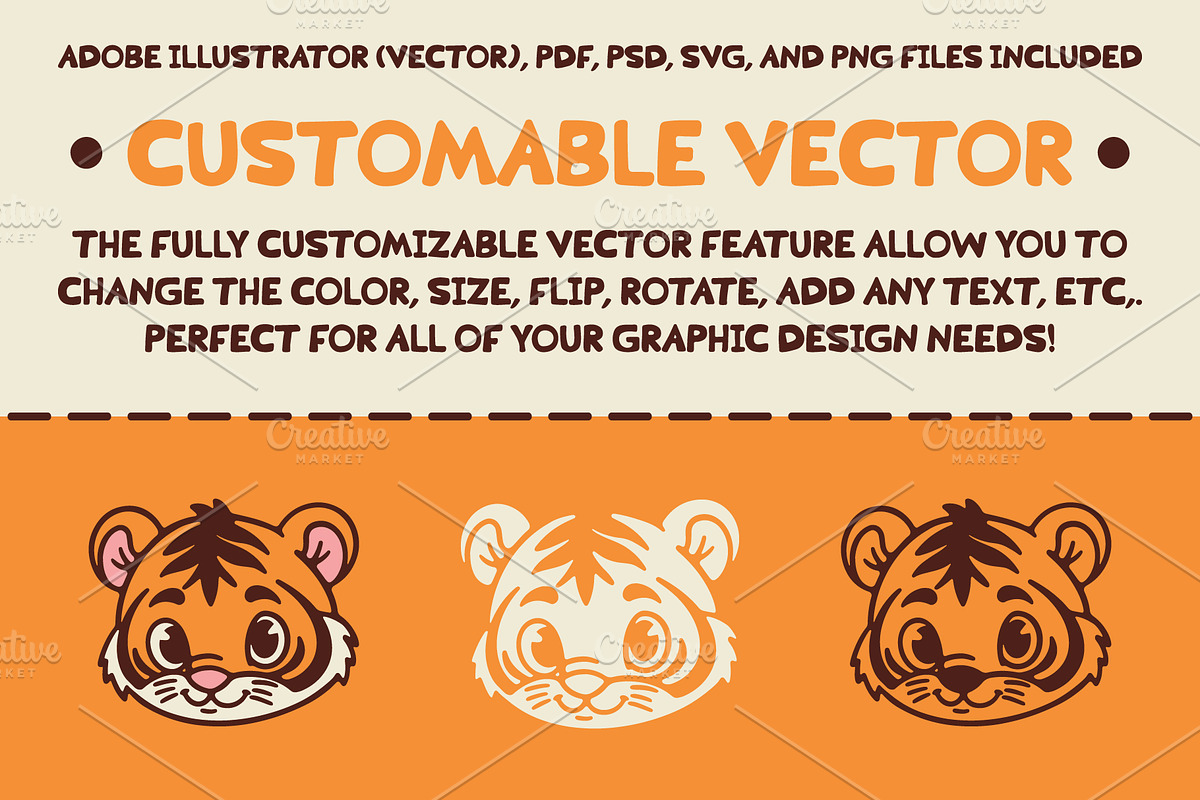 Cute Tiger Cartoon, an Animal Illustration by Otto.std (Photo 2 of 4)