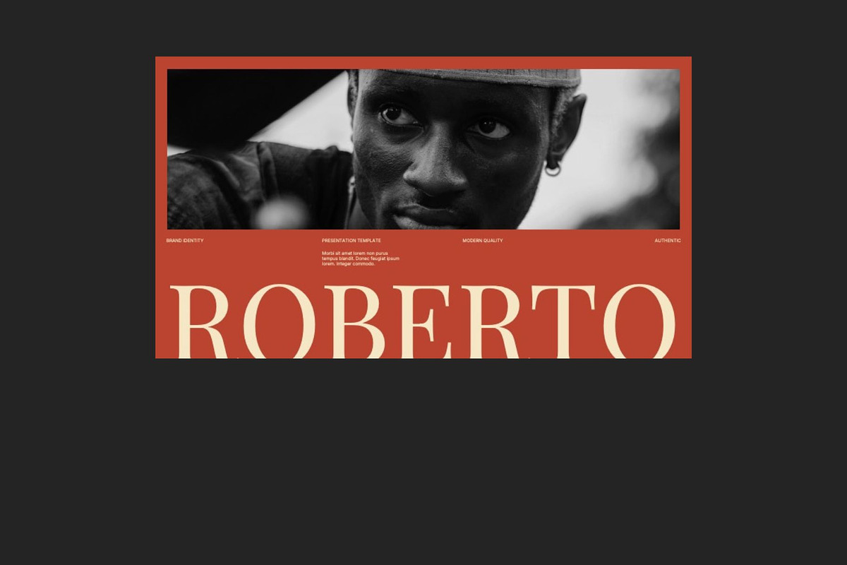 Roberto - Brand Identity PowerPoint, a Presentation Template by Creatorism (Photo 2 of 9)