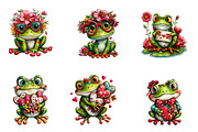 Whimsical valentine frog clip-art, an Illustration by CreationArt (Thumbnail 2 of 5)