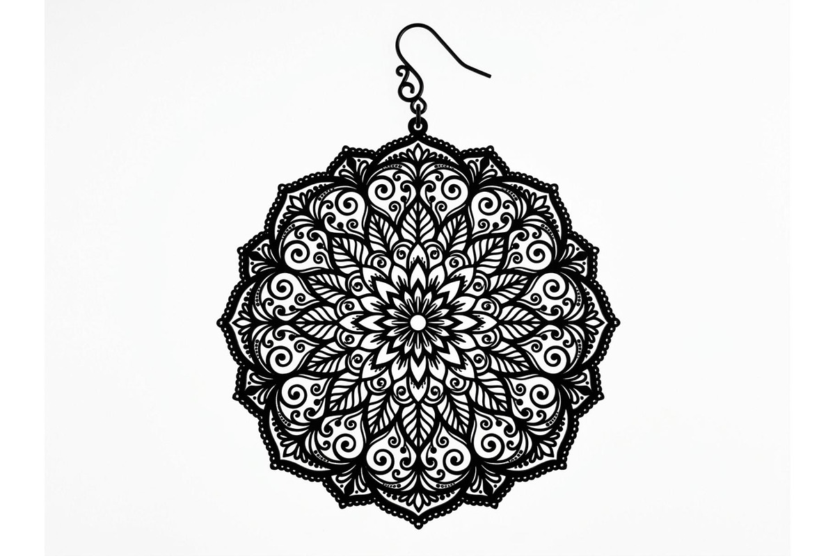 Mandala Earring SVG Bundle, an Object Graphic by musafir_fashion (Photo 2 of 10)