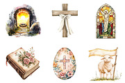 Vintage Christian Easter Clipart, an Illustration by SinaCreation (Thumbnail 3 of 4)