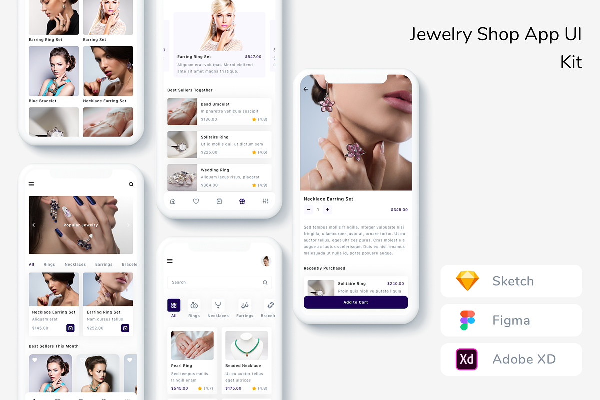 Jewelry Shop App UI Kit, an App Template by Betush