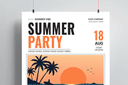 Summer Pool Party Flyer Template, a Flyer Template by MightyDesign (Thumbnail 2 of 8)