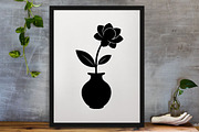 Flowers in Vase Silhouette SVG, an Object Illustration by newminddesign (Thumbnail 4 of 10)