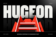 Hugeon - Modern Condensed Font, a Sans Serif Font by TokoPress (Thumbnail 1 of 12)