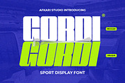 Gordi - Sport Display Font, a Sans Serif Font by Afkari Studio (Thumbnail 1 of 10)
