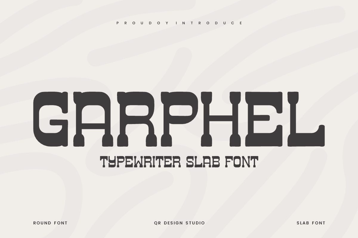 Garphel - Typewriter Slab Font, a Slab Serif Font by QR Design Studio (Photo 1 of 9)